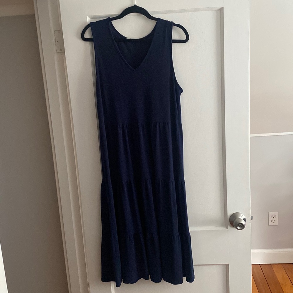 Navy blue swing dress